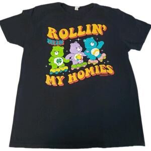 Care Bears Women's Tshirt Multicolor Size Large 100% Cotton Short Sleeve Graphic